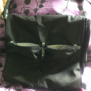 DKNY Messenger vinyl bag with front pockets!